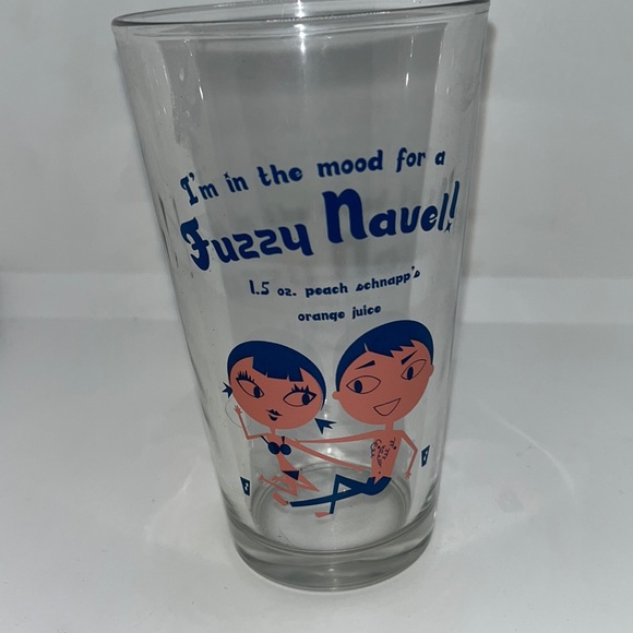 no brand Dining Vintage Fuzzy Navel Mixer Glass Bar Ware 6s Style